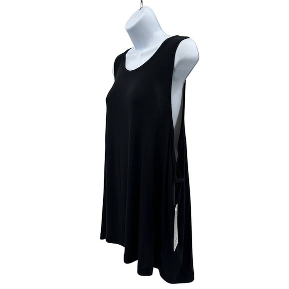 Athleta Well Rested Ribbed Tank Top Womens 2X Black Round Neck Relaxed Fit - Picture 1 of 10